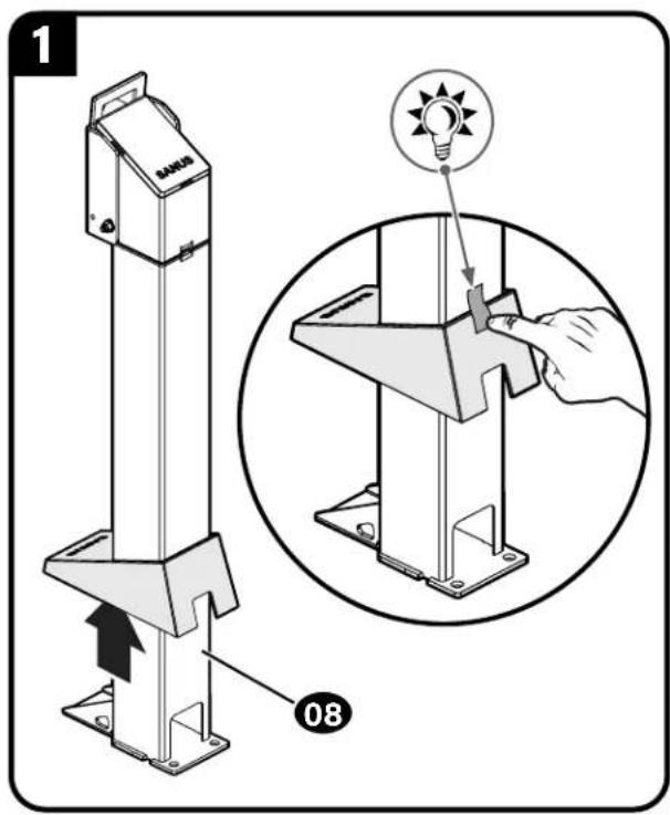 SANUS VSTV2B2 - STEP2 Attach Post to Base - 1