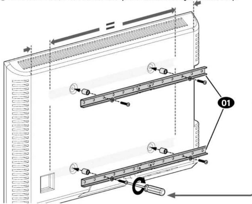 SANUS VSTV2B2 - Attach Horizontal Brackets - 1