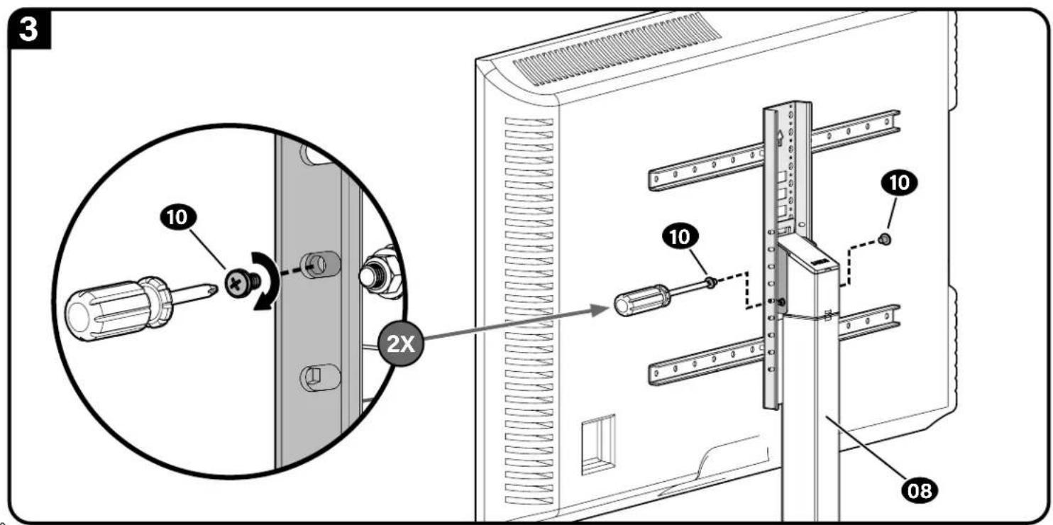 SANUS VSTV2B2 - STEP 3 Attach TV to Post - 5