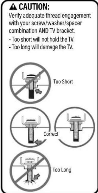 SANUS VSTV2B2 - Select TV Screw Length - 3