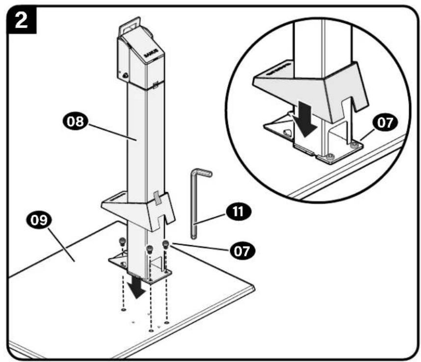 SANUS VSTV2B2 - STEP2 Attach Post to Base - 2