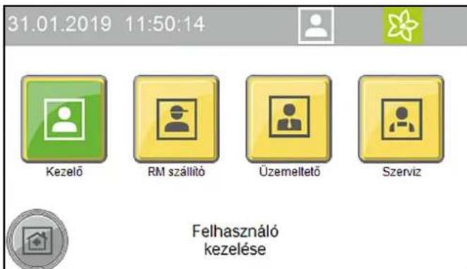 Kärcher CW 3 Klean!Star - A felhasznaló bejelentkezése a kijelzön - 1