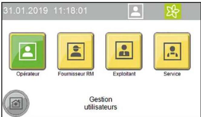 Kärcher CW 3 Klean!Star - Connecter l'utilisateur sur l'écran - 1