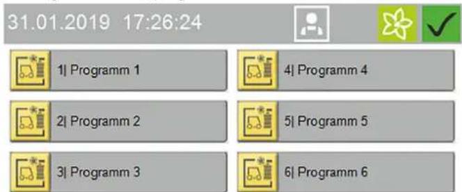 Kärcher CW 3 Klean!Star - Programma aan het display starten. - 2