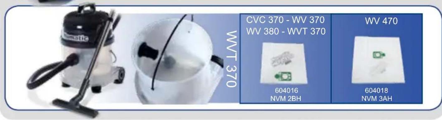 WVT 370 CVC 370 - WV 370 WV 380 - WVT 370 604016 NVM 2BH WV 470 604018 NVM 3AH