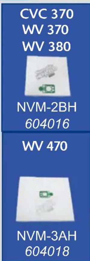 CVC 370 WV 370 WV 380 NVM-2BH 604016 WV 470 NVM-3AH 604018