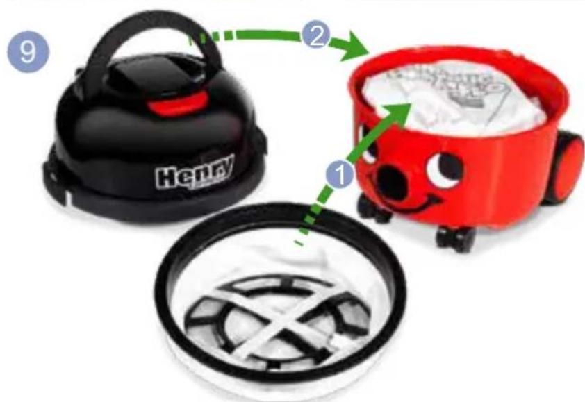 Numatic Hetty Cordless HEB160 - Wand docking, Parkfunktion, Système parcing, Parkeerstand, Suporte do tub - 7