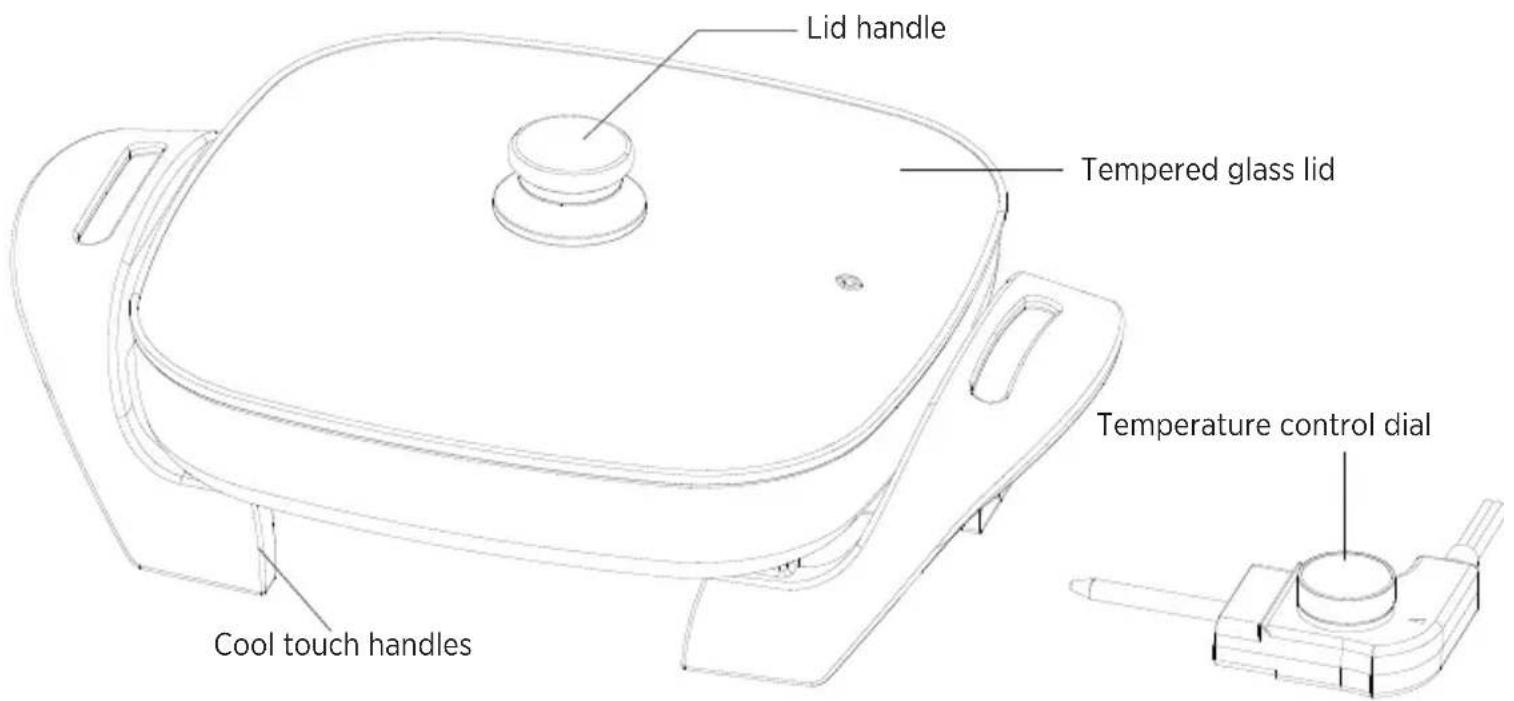 Starfrit 0244110020000 - ELECTRIC SKILLET POÊLE À FRIRE ÉLECTRIQUE SARTÉN ELÉCTRICA - 1