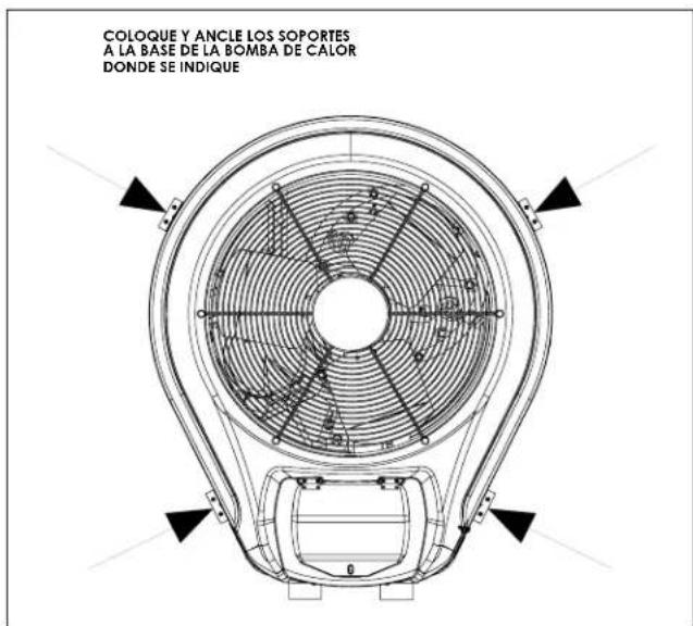 Jandy JE3000TR - Instalación de las abrazaderas de anclaje - 1