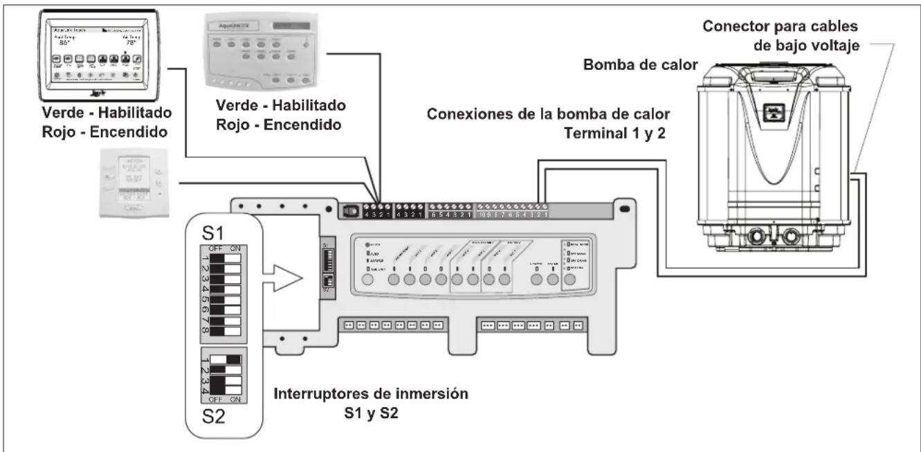 Jandy JE2000T - Conexión a una interfaz de usuario secundaria - 1