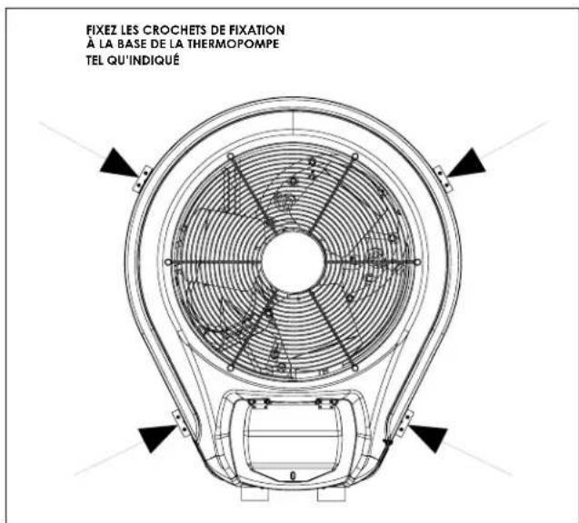 Jandy JE3000TR3 - Installation de pinces d'ancrage - 1