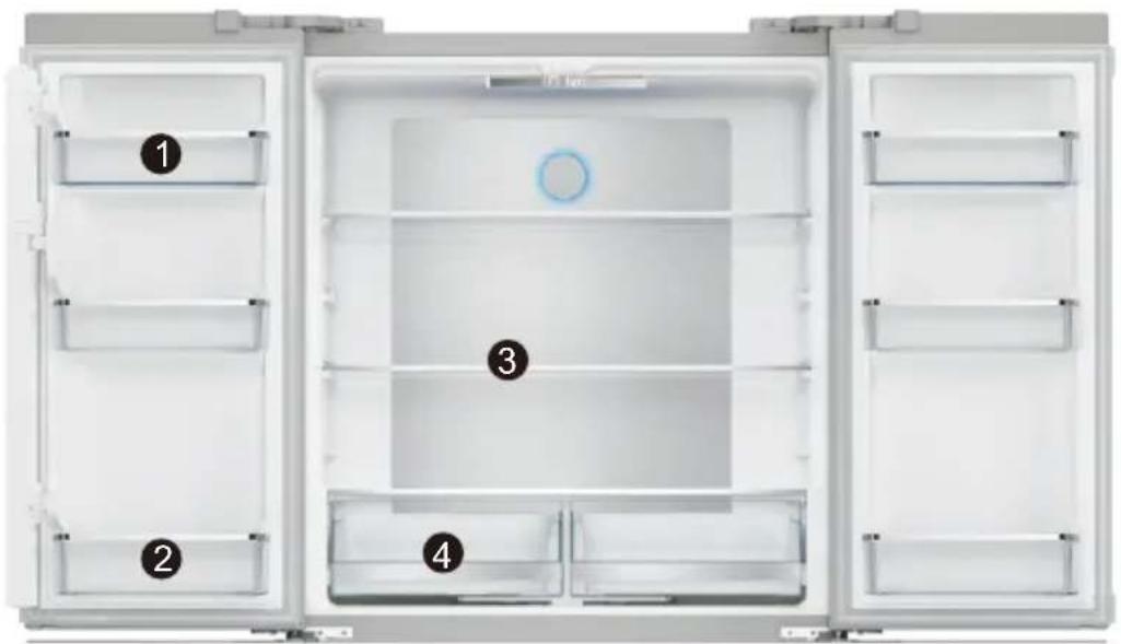 SCHNEIDER SCMD542NFGLW - COMPARTIMENT DU RÉFRIGÉRATEUR - 1