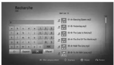 LG HR550C - Recherche de contenu sur le disque dur par nom de fichier - 2