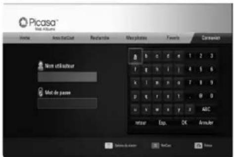 Picasa™ Web Album Home Ammel-NetCart Macromale Mac primes Toutre Camman Non efférateur Mout de passe B C E F 1 2 3 f g h i i 4 5 6 k l m n o 7 8 9 p q r e 1 . 0 0 u x w x y z ABC mnon Exp. OK Armuter