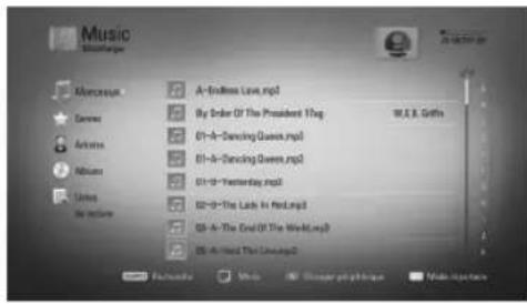 LG HR550C - Utilisation de la bibliothèque musicale - 2