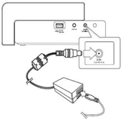LG ND3520 - Raccordement de l'adaptateur ca - 1