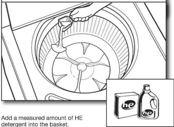 Crosley CAW11544EW - Add HE detergent - 1
