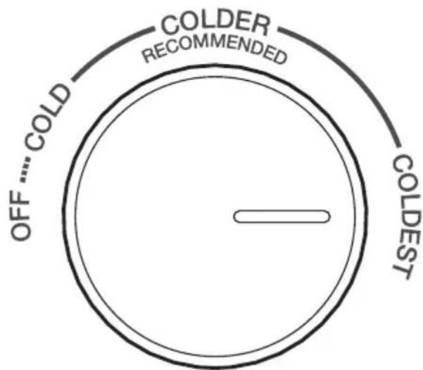 SCHNEIDER SCCB285NFX - Réglage de la température du compartiment réfrigérateur - 1