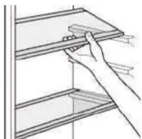 SCHNEIDER SCMD362NFX - Colocación de los estantes de las puertas - 1