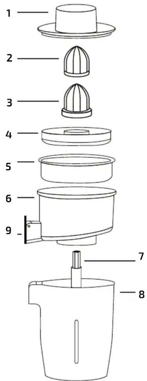 CECOTEC Zitrus TowerAdjust Easy - TEILE UND KOMPONENTEN - 1