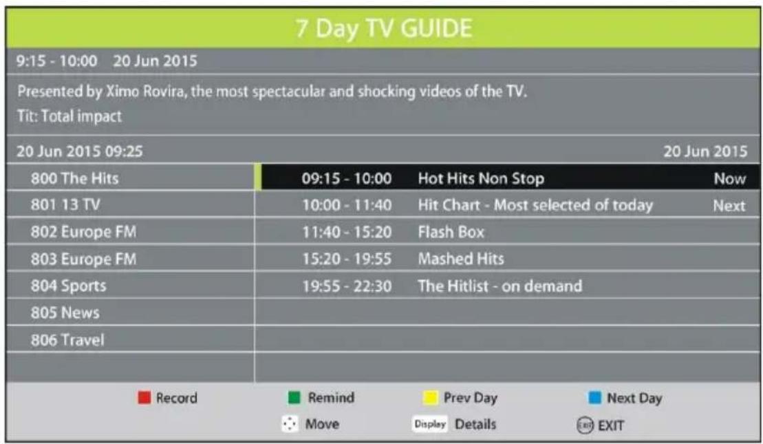 SCHNEIDER LED39SC410K - GUIDE TV (UNIQUEMENT POUR LE MODE DTV) - 1