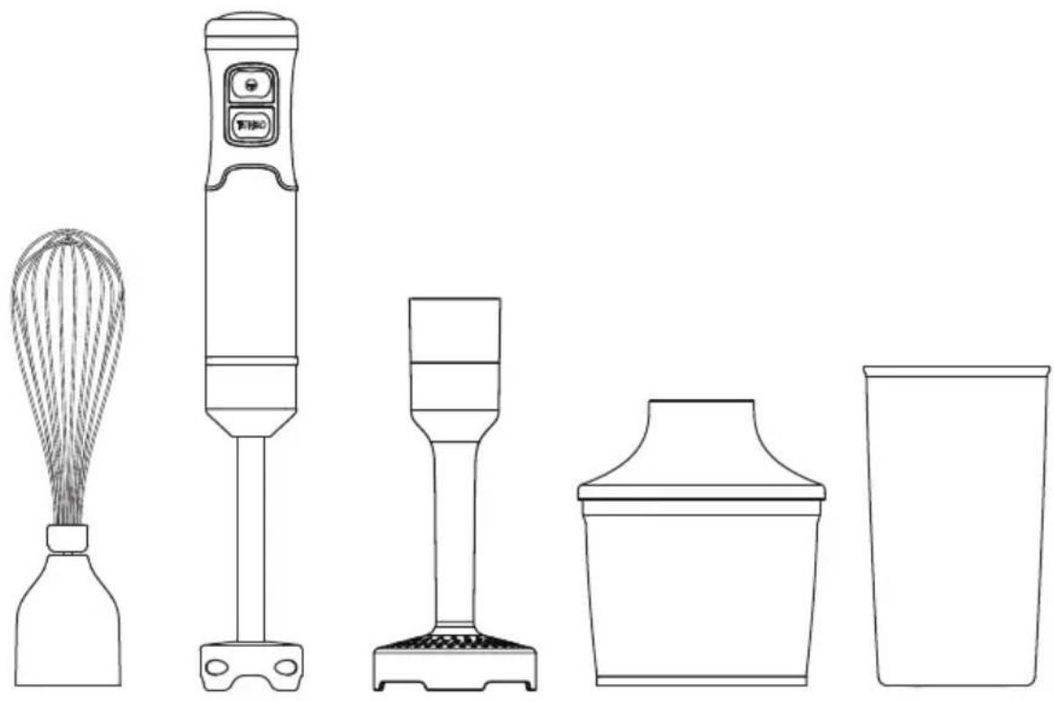 MIDEA MJBH1001W - BLENDER TAUCHEN - 1