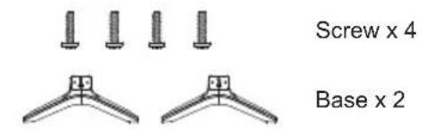 Screw x 4 Base x 2