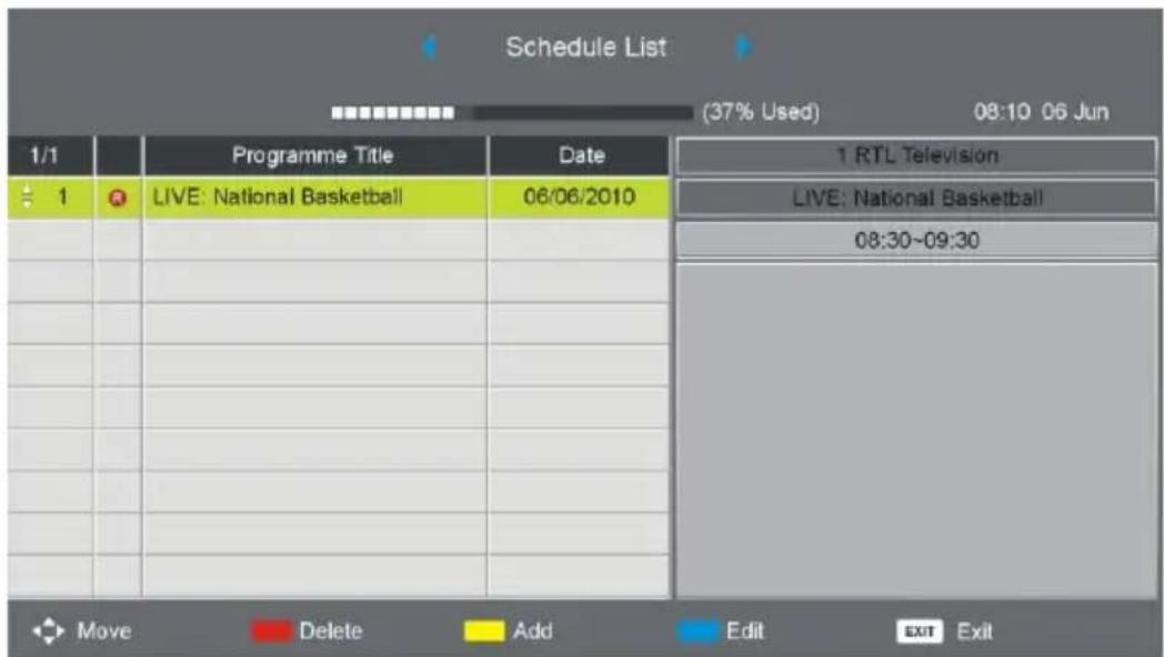 SCHNEIDER LED40SC610K - Liste des Programmations - 1