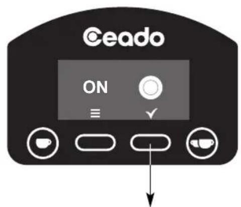 Ceado E6P - Réglage bouton démarrage (E6P - E7P) - voir fig. 12 et fig. 13 - 4
