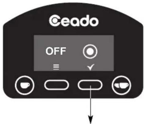 Ceado E6P - START BUTTON SETTING (E6P - E7P) - see Fig. 12 and Fig. 13 - 5