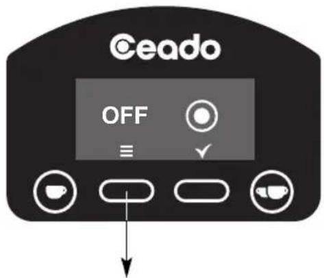 Ceado E6P - Réglage bouton démarrage (E6P - E7P) - voir fig. 12 et fig. 13 - 6