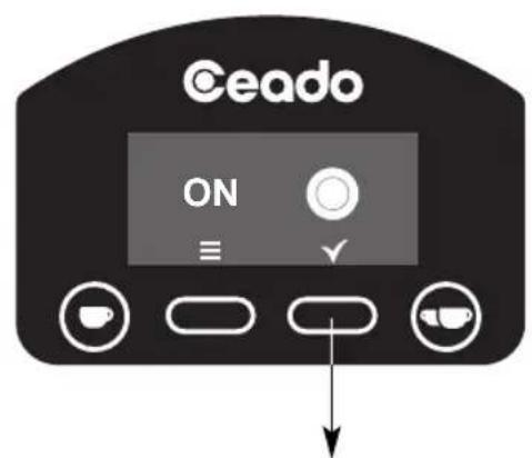 Ceado E6P - START BUTTON SETTING (E6P - E7P) - see Fig. 12 and Fig. 13 - 4