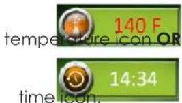 temperature icon OR 140 F time icon.