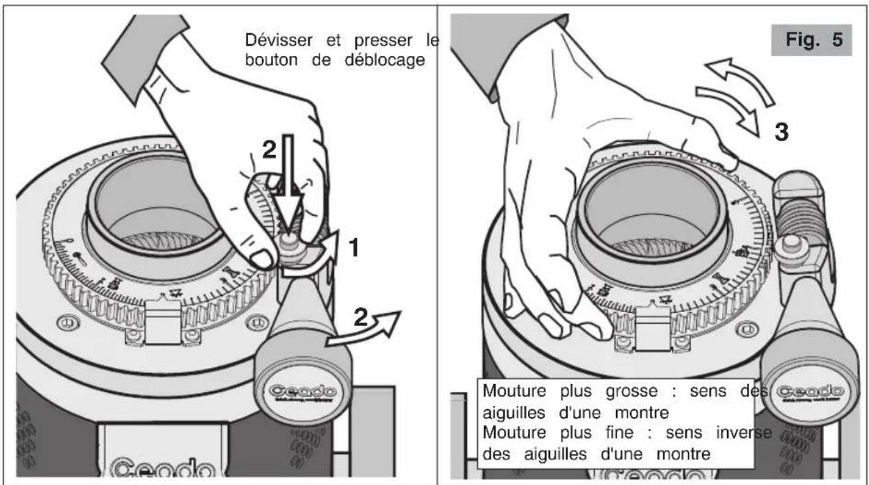 Ceado E37ZHero - Réglage mouture - 4