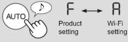 AUTO F ← A Product setting Wi-Fi setting