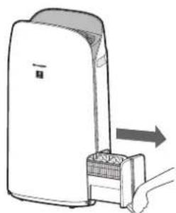 SHARP KCP70UW - Retirez le bac d'humidification. - 1