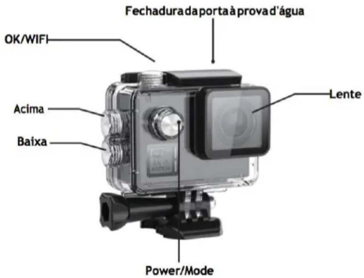 EASYPIX GoXtreme Black Hawk+ 4K - Descrição do caso impermeável - 1