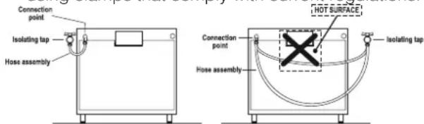 HOTPOINT-ARISTON A6GG1F EX - Gas connection using a flexible rubber hose - 1