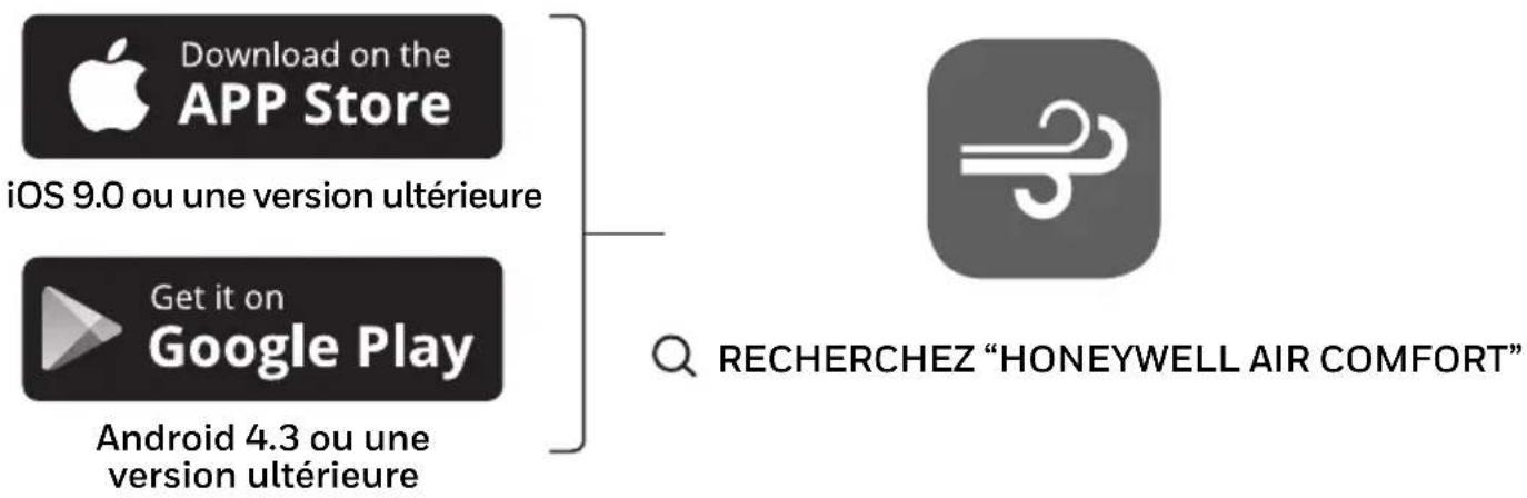 HONEYWELL HF0CESVWK - Pour les modèles : climatiseur portatif intelligent HF08CESVWK / HF10CESVWK avec connectivité wifi. - 2