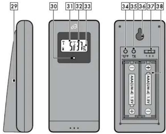 AURIOL IAN 383842 - Hanging or setting up the outdoor sensor securely - 7