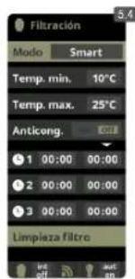 HAYWARD Control Station Panel - FILTRACION / Modo Smart - 1