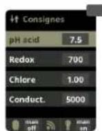 HAYWARD Control Station Panel - MESURES / Setpoints - 3