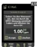 HAYWARD Control Station Panel - MESSUNGEN / Kalibrierung Freies Chlor - 4