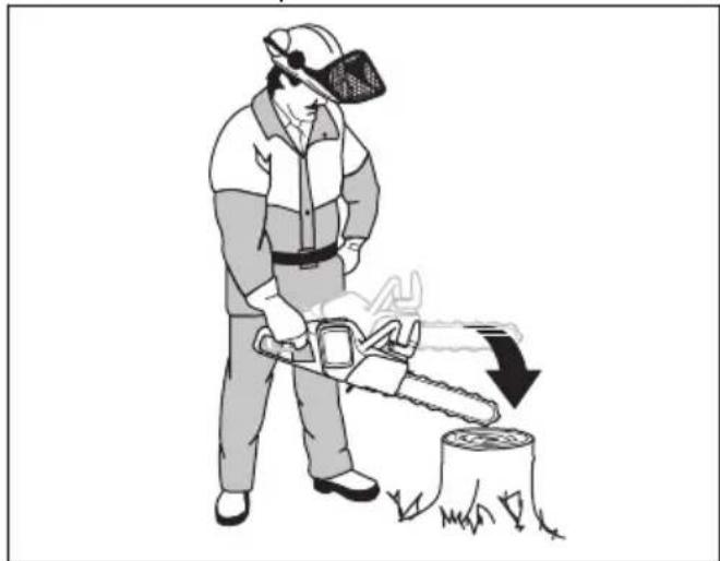 HUSQVARNA 350i - Vérification du protège-main avant - 3