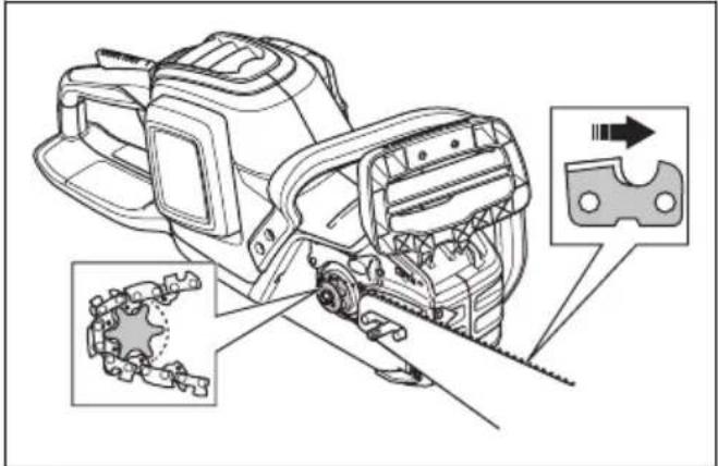 HUSQVARNA 350i - Désengager le frein de chaîne - 3