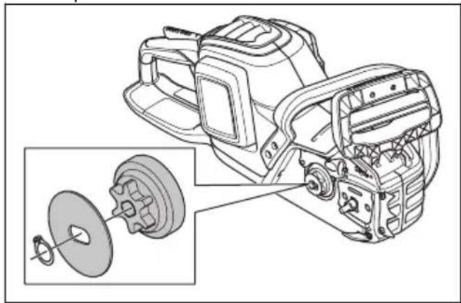 HUSQVARNA 350i - Cómo verificar el piñón de arrastre de la cadena - 1