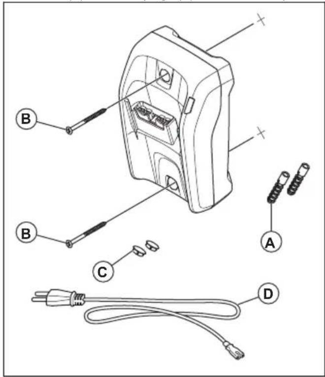 HUSQVARNA 350i - To install the battery charger on the wall - 2