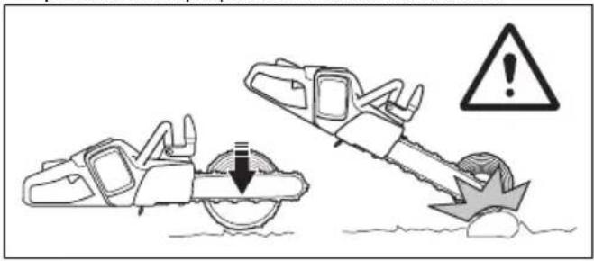 HUSQVARNA 350i - To cut a trunk on the ground - 1