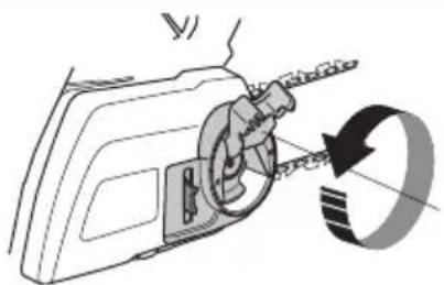 HUSQVARNA 350i - To tighten the saw chain - 3