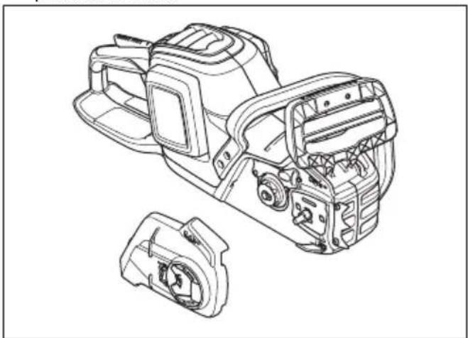 HUSQVARNA 350i - Para montar la espada guía y la cadena de sierra (con la perilla de la espada) - 3
